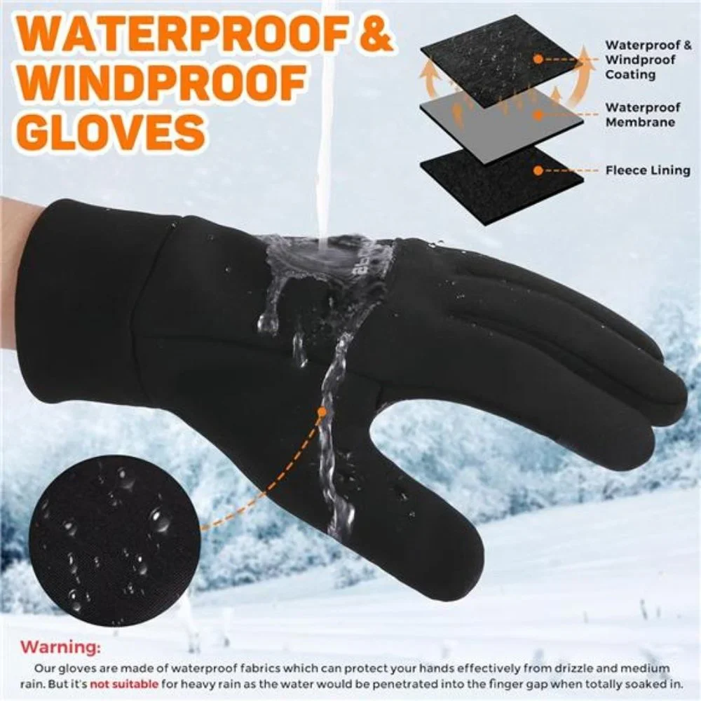 Women's 14°F Winter Cycling Gloves with Touchscreen Finger Thermal Gloves